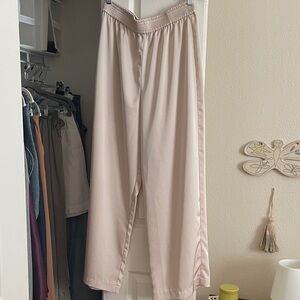 Satin Wide-Leg Pants
